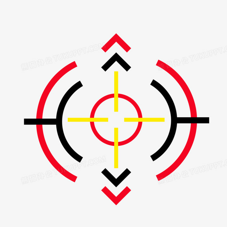 手绘瞄准准星免抠素材