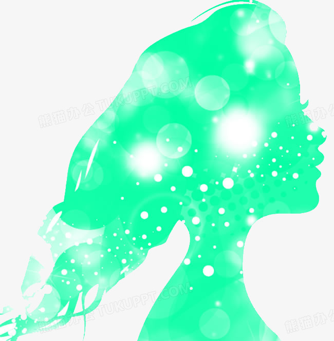 美女头像剪影