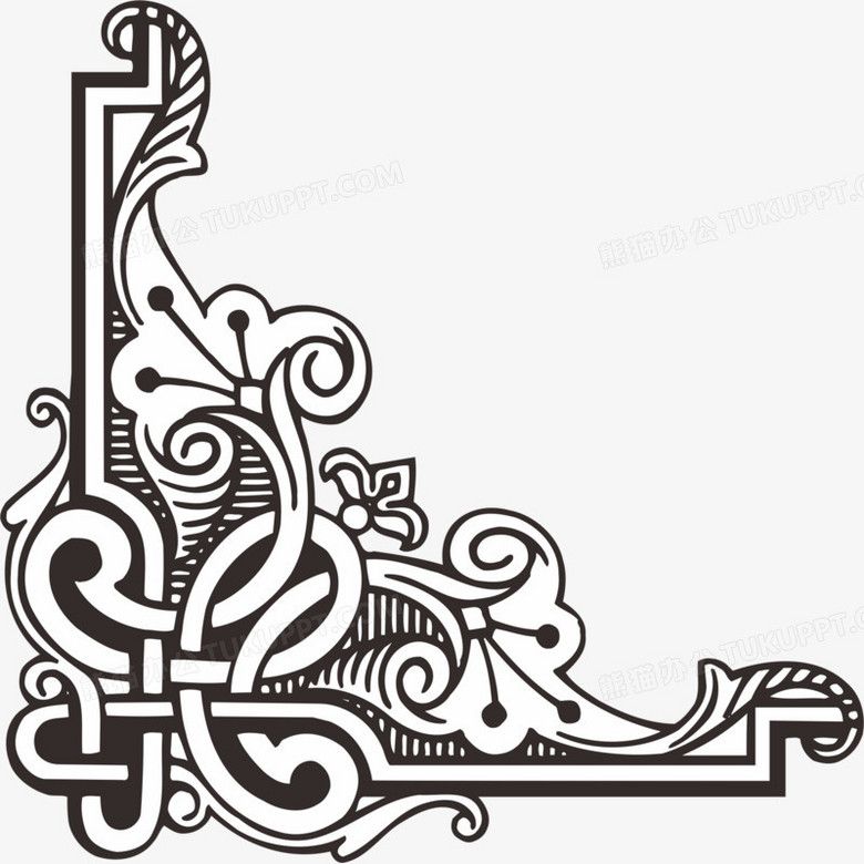 花边角花底纹png图片素材下载_花边png_熊猫办公