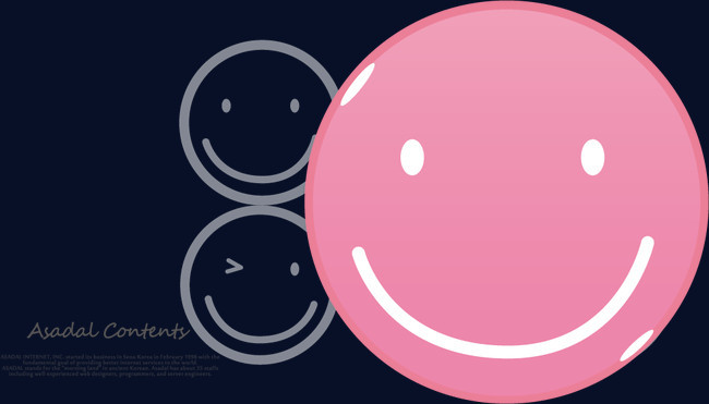 粉色笑脸背景矢量图