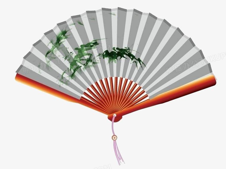 宣纸扇子矢量图