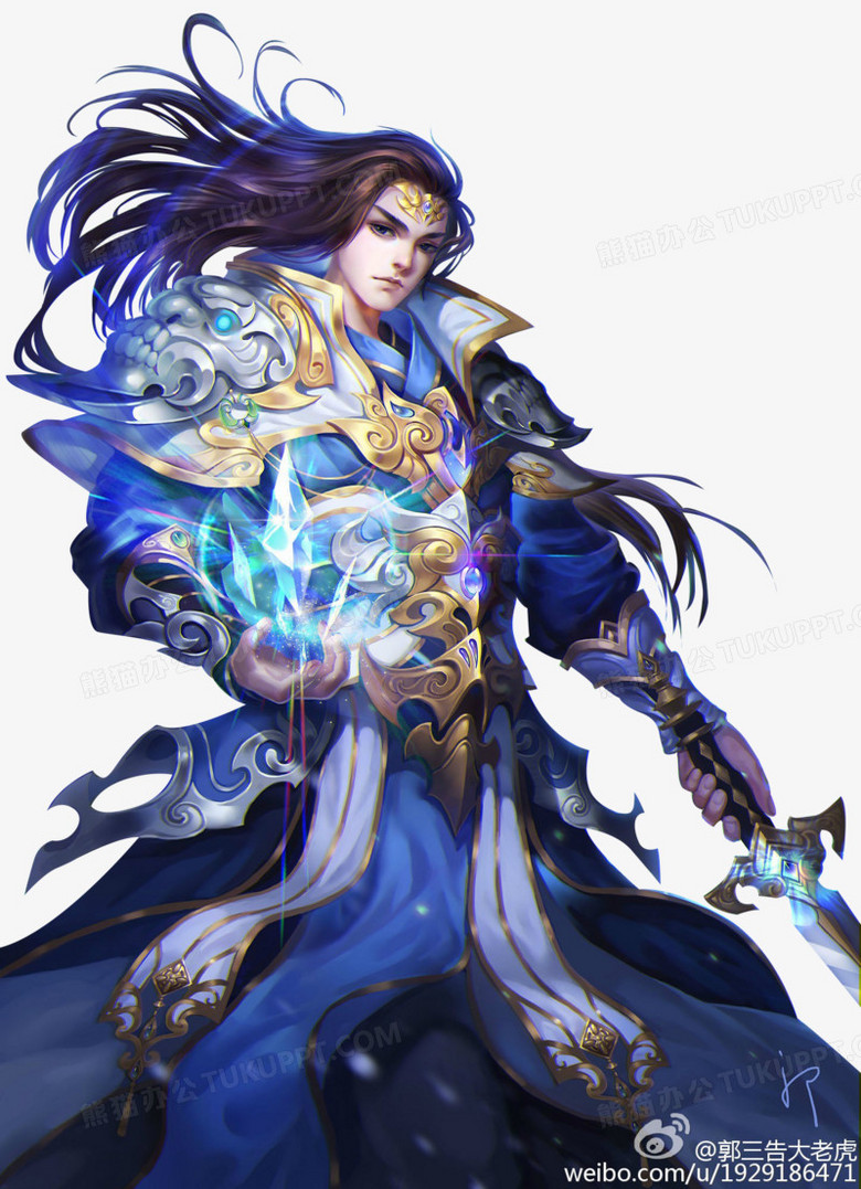 蓝衣游戏人物帅哥