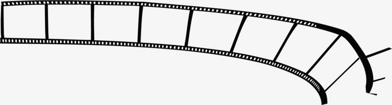 手绘线条电影胶卷