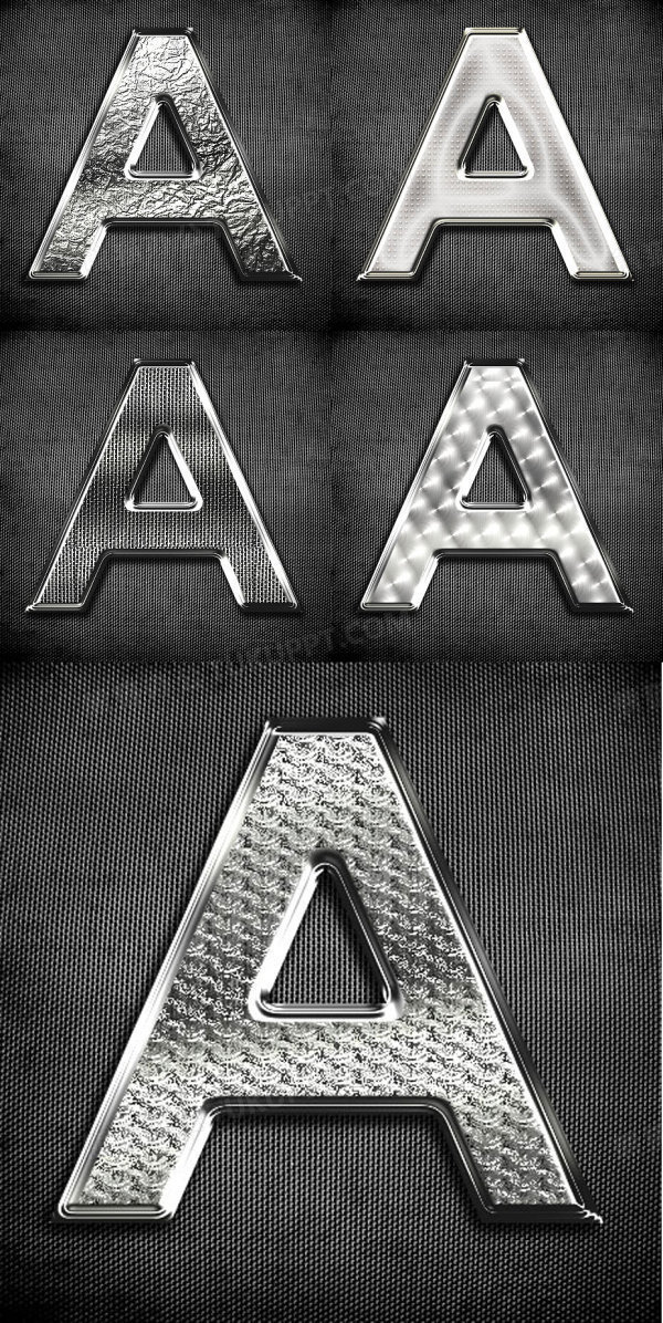 a字金属质感字母壁纸设计