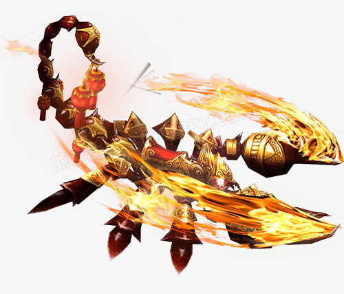 金色金属蝎子造型神兽