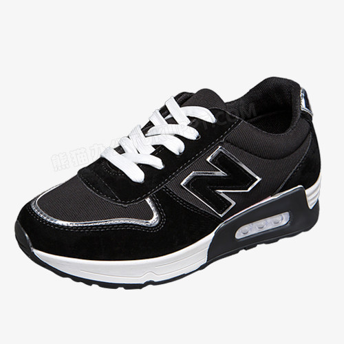 新百伦黑色运动鞋png图片素材下载_黑色png_熊猫办公