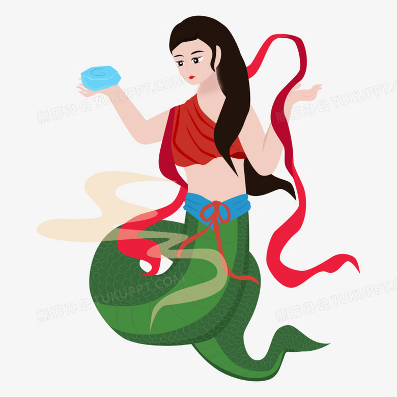 卡通封神榜人物女娲女神素材