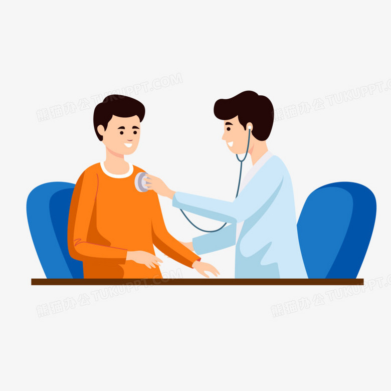 手绘医生问诊看病免抠素材