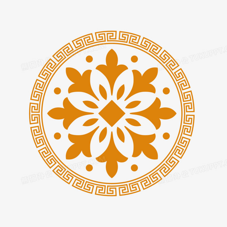 手绘青花瓷中式花纹免抠元素