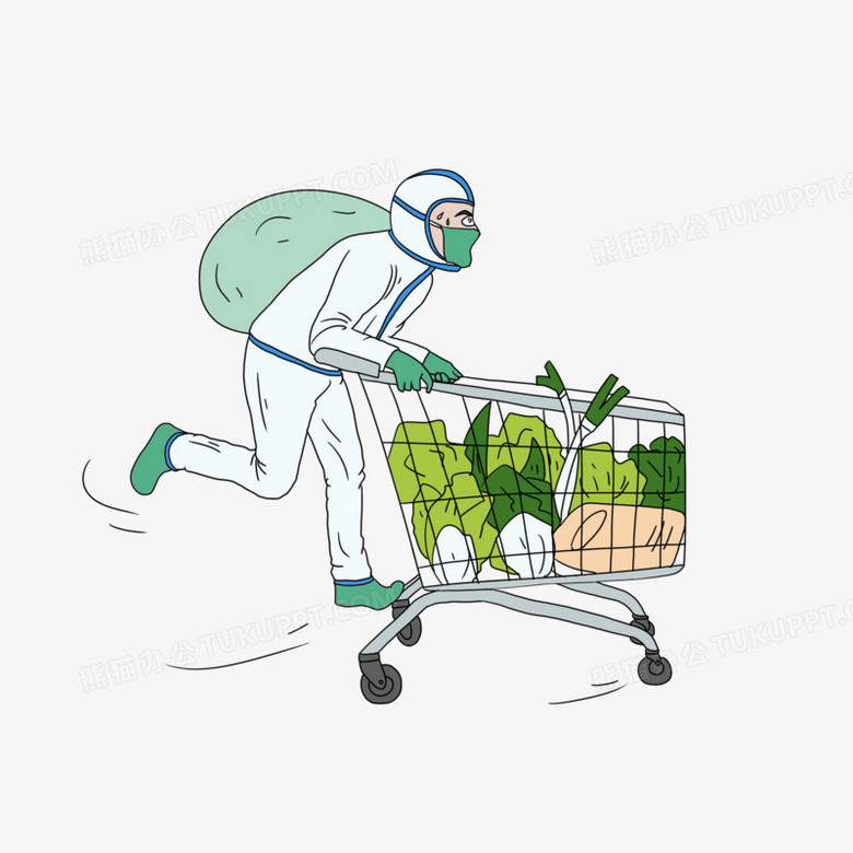手绘抢菜表情包素材