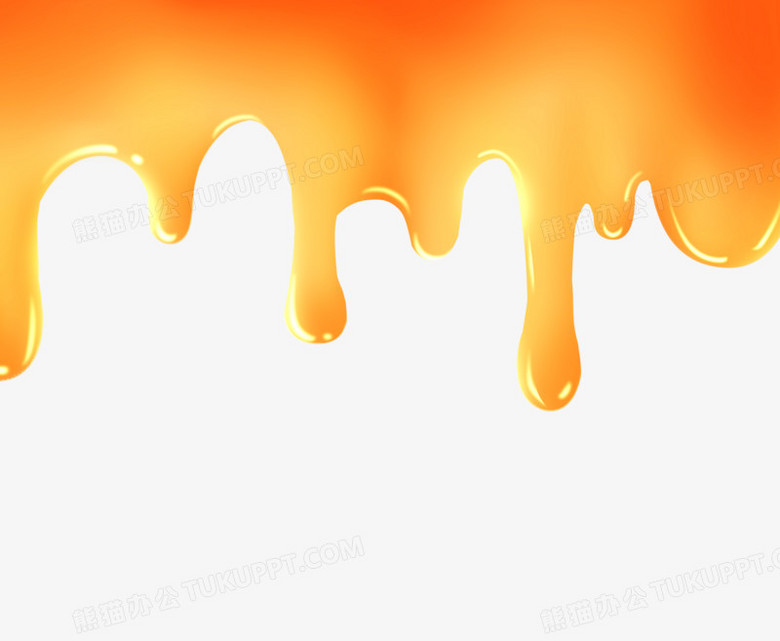 手绘流动的蜂蜜液体免抠效果素材