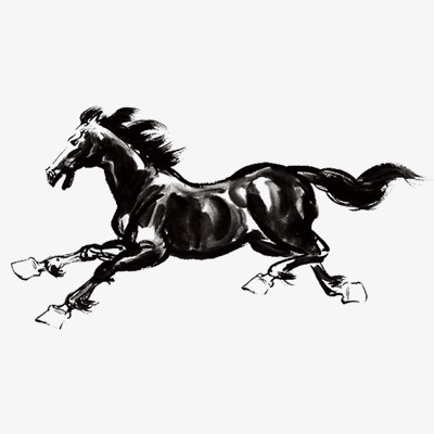 水墨马png图片素材下载_水墨png_熊猫办公