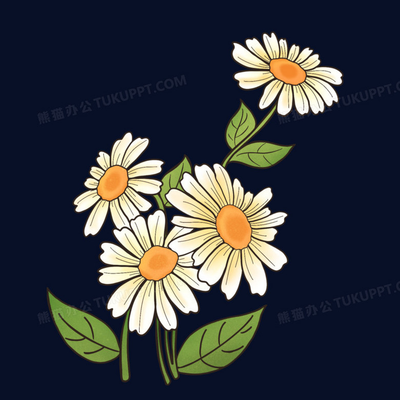 卡通小雏菊免抠元素