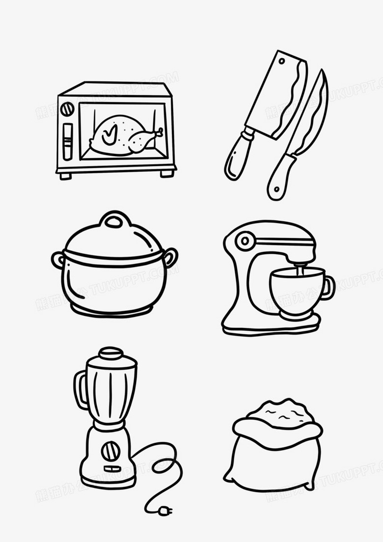 简笔画厨具简单图片