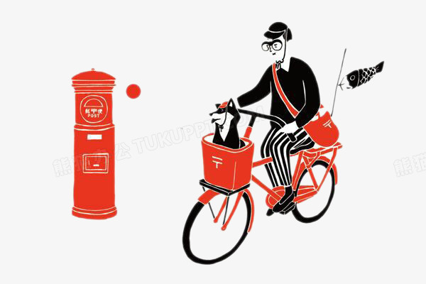插画邮差日本