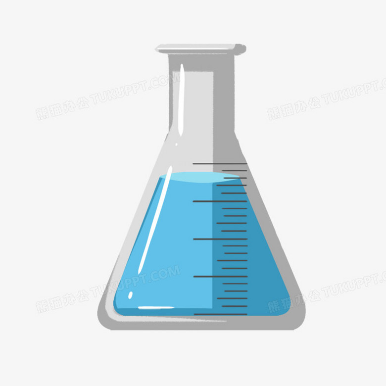 卡通手绘锥形量筒素材