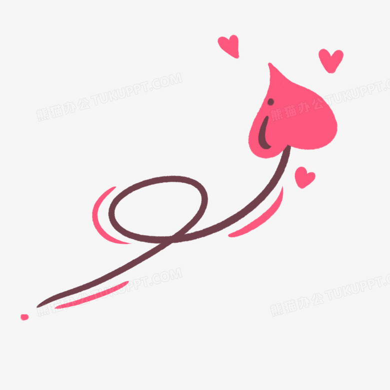 趣味手绘爱心爱情箭头装饰元素