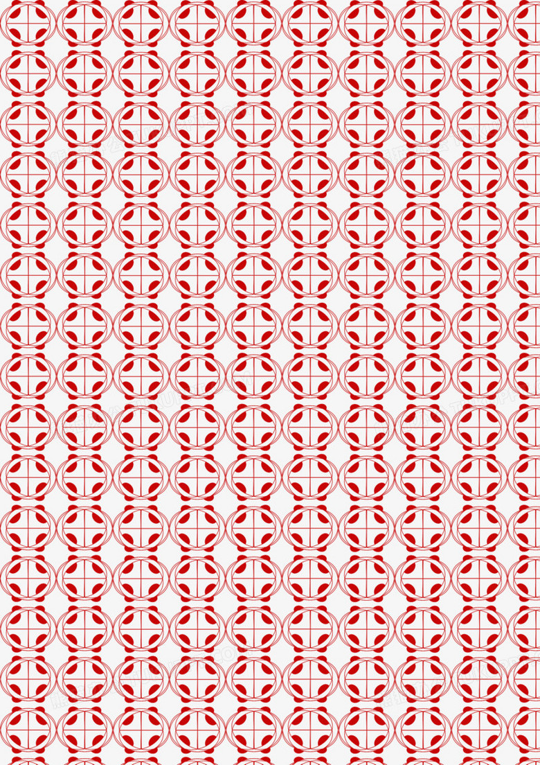 红色铜钱国风底纹免抠元素