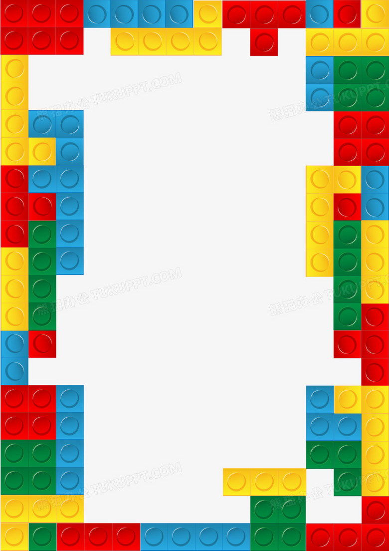 手绘矢量乐高边框插画元素png图片素材下载_边框png_熊猫办公