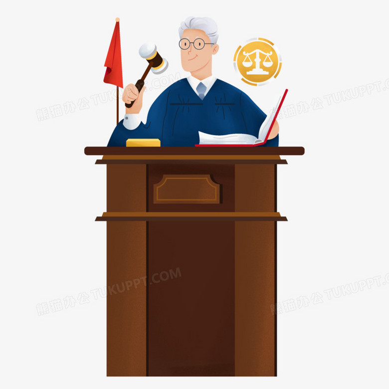 法官在法庭上的简笔画图片