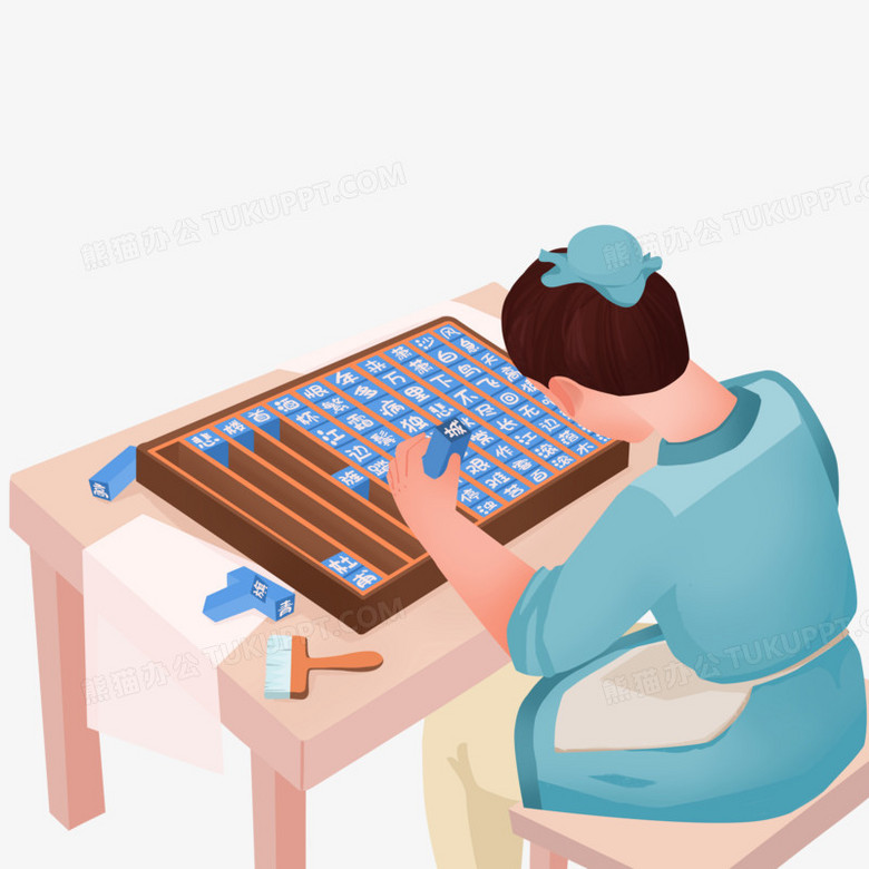 中国古代四大发明活字印刷术素材