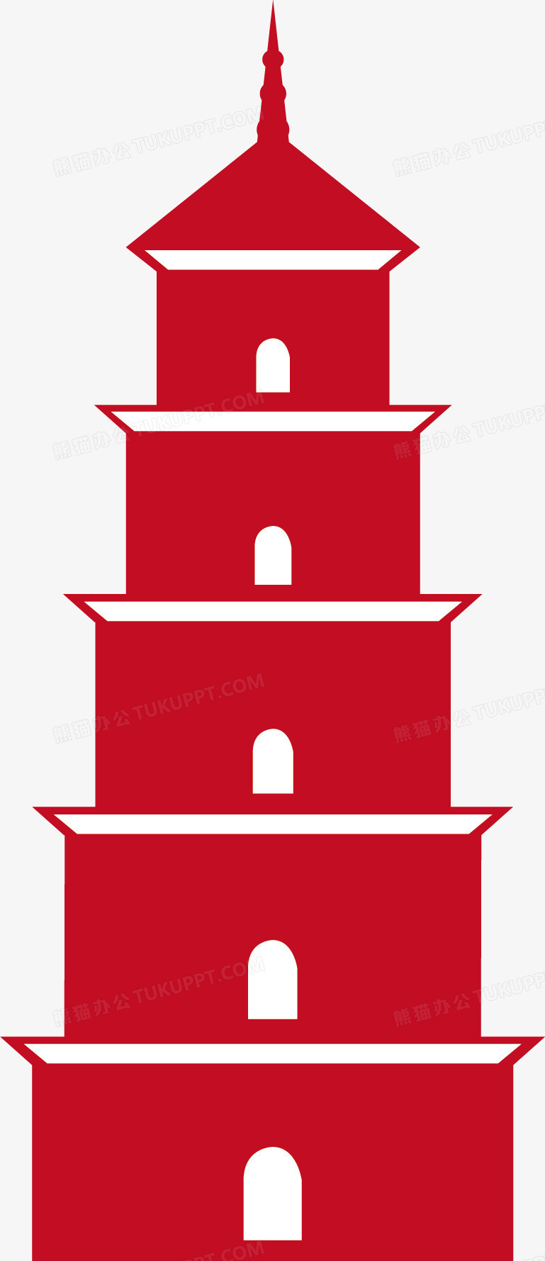 高塔建筑剪影北京剪影元素