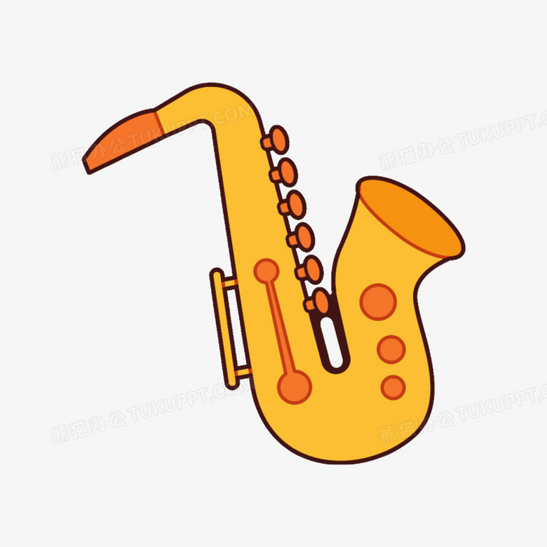 一组卡通线稿西洋乐器套图系列五素材