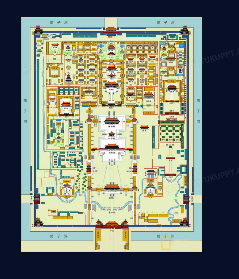 北京故宮旅遊地圖
