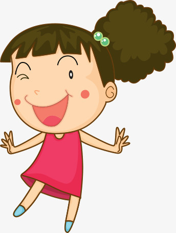 卡通女孩开心表情