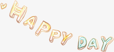 可爱字体happyday