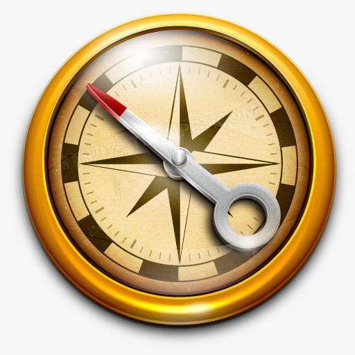 古老的航海指南针图标