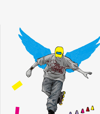 轮滑少年png图片素材下载_少年png_熊猫办公