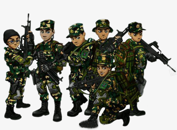 特种兵团体素材