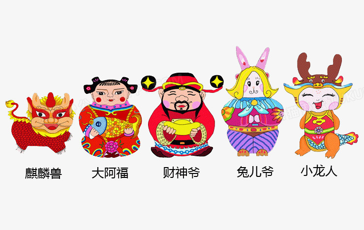 中国习俗卡通人物