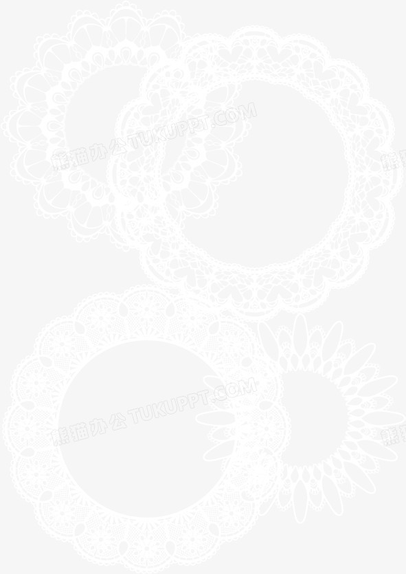 白色漂亮蕾丝边海报