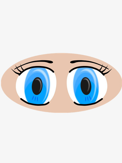 蓝色眼睛矢量图