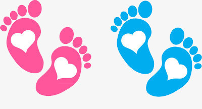 本作品全称为《卡通风彩色两只可爱的儿童小脚印创意元素》.