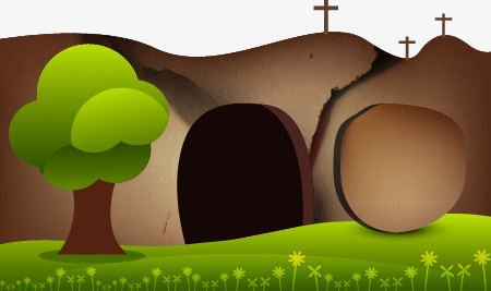 本作品全称为《棕色卡通风山洞大树草上野花元素》,使用adobe