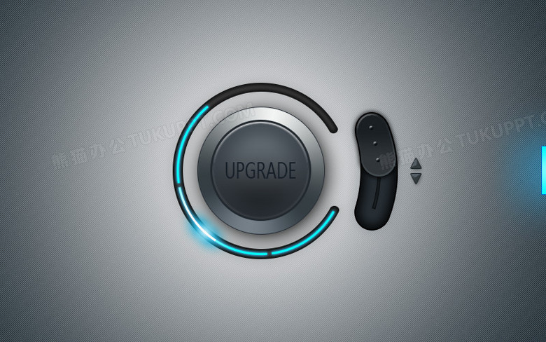 超酷黑色按钮UI设计PSD