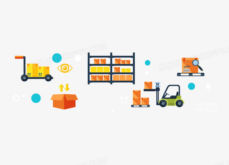 物流仓库图标矢量图下载