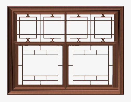 设计了木条,窗户等元素,中国风效果的展现形式更好的突出窗户的特点