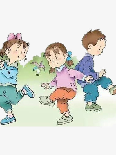 本作品全称为《彩色卡通风一群小朋友踢毽子创意元素》,在整个配色上