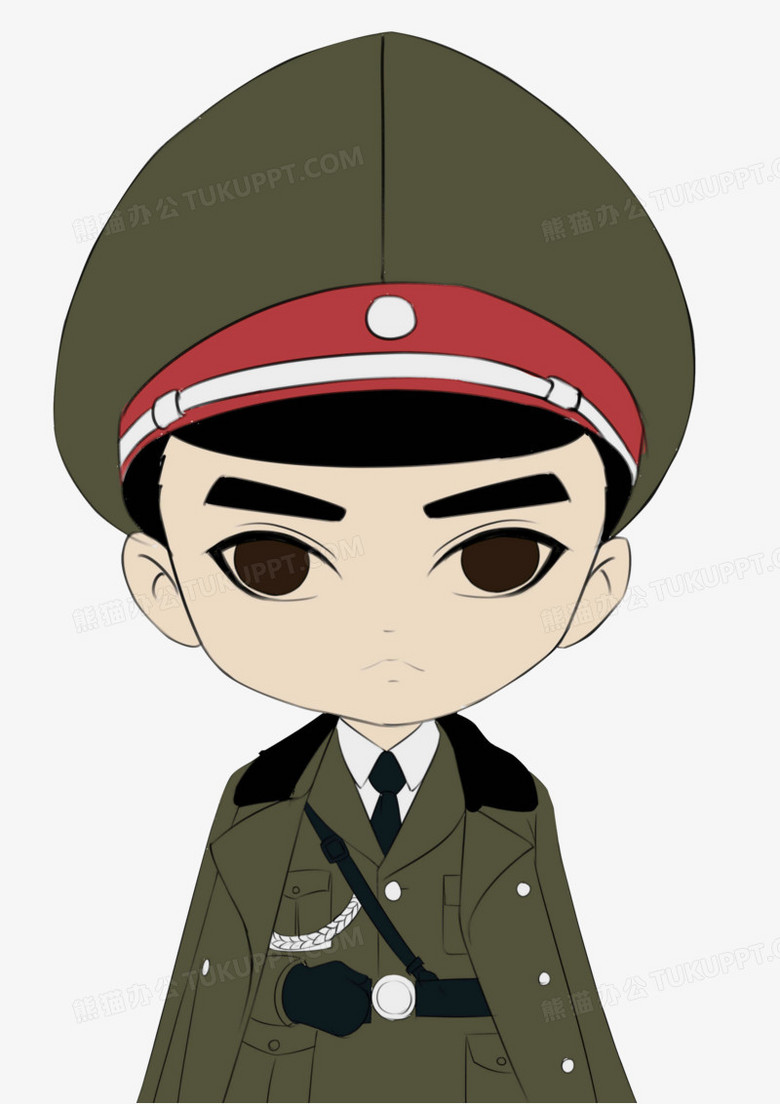q版纯手绘军装大佛爷
