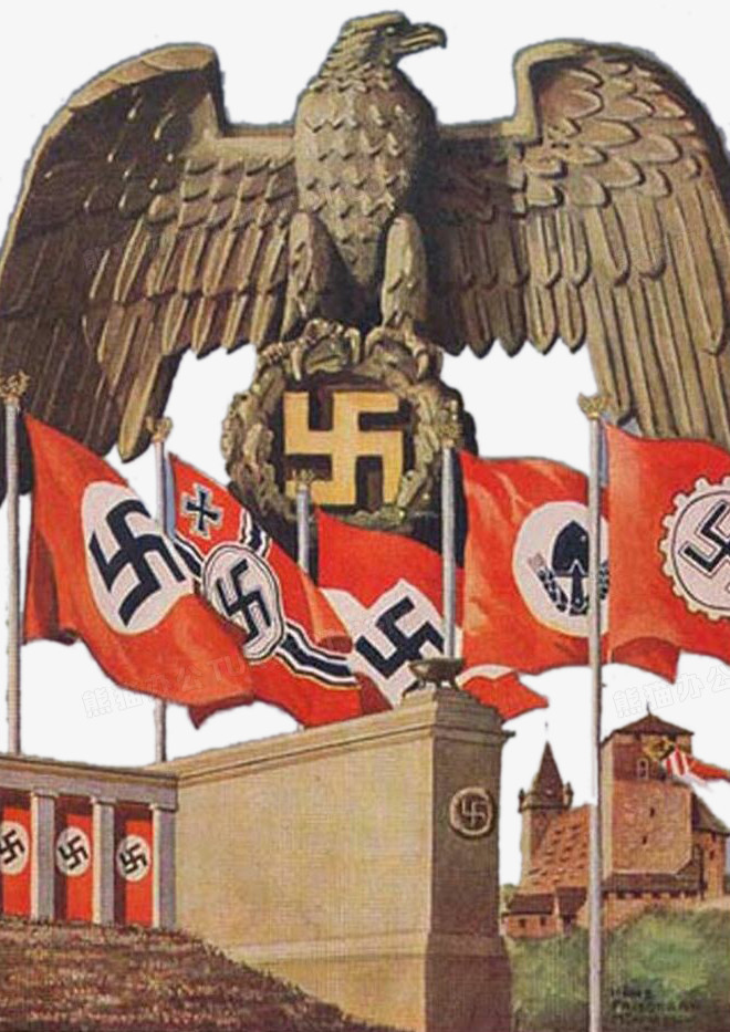 纳粹旗与鹰标志
