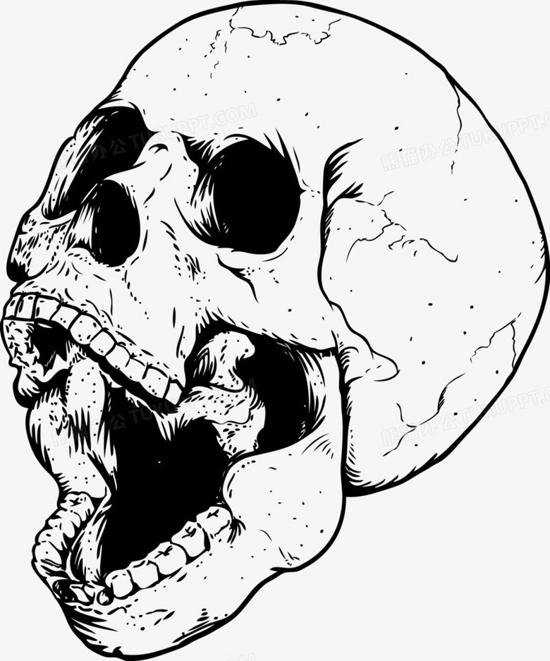 矢量手绘骷髅