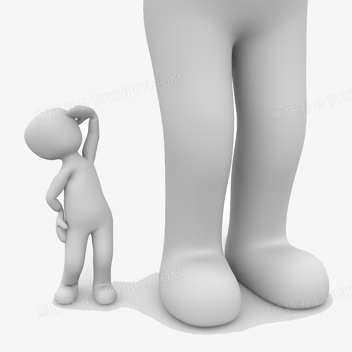 本作品全称为《白色简约风对比照巨人和小人创意元素》,在整个配色上