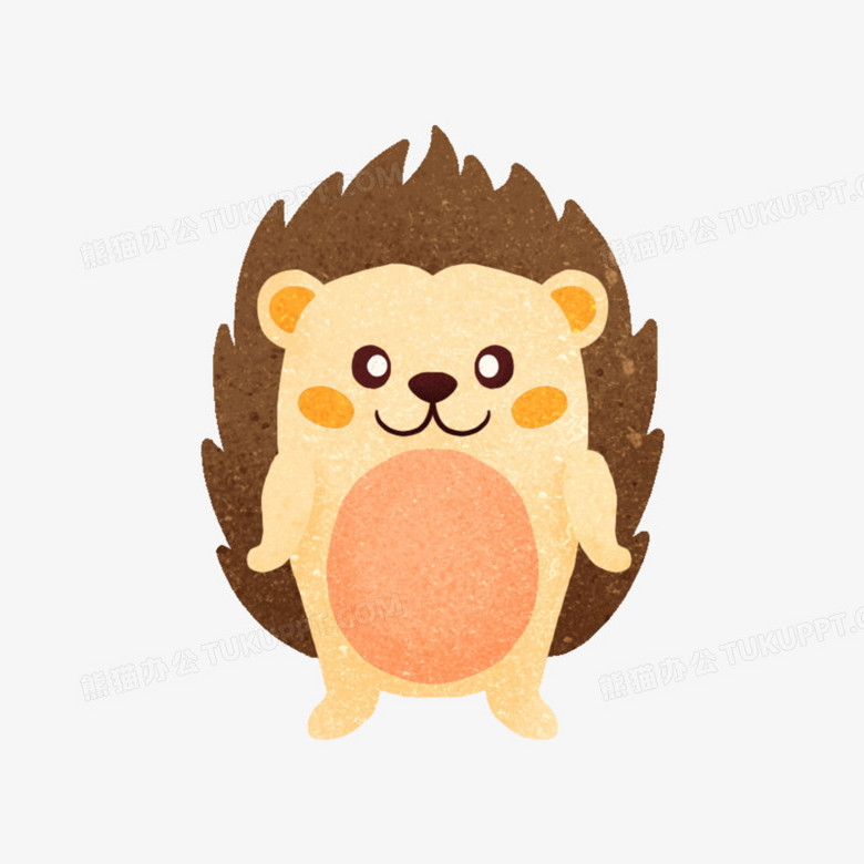 卡通秋天动物之小刺猬免抠素材