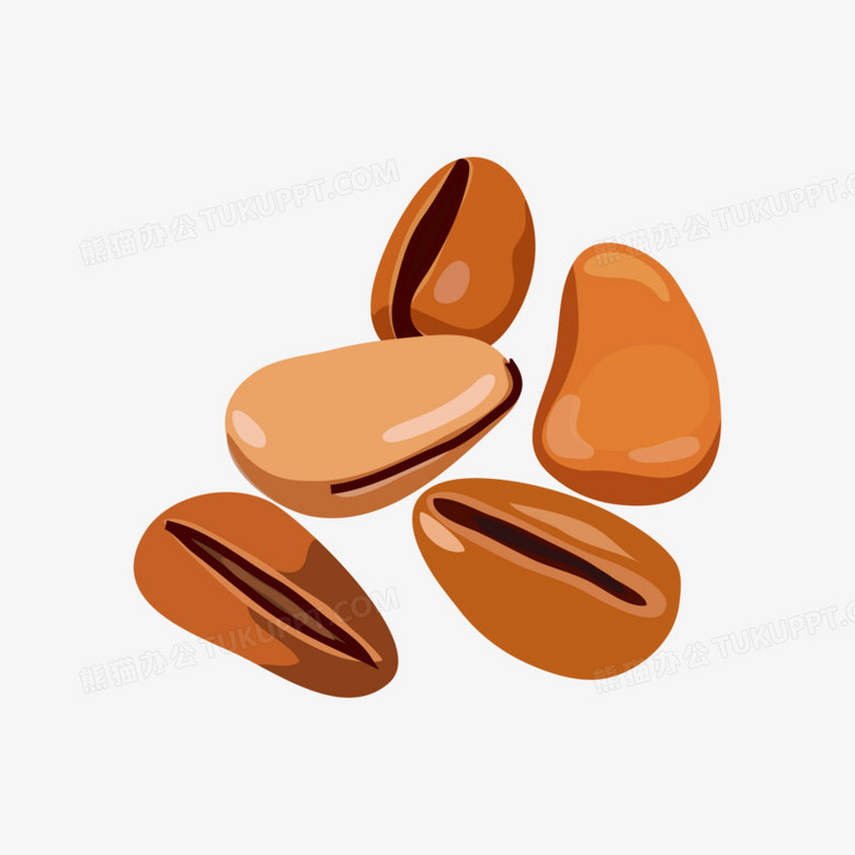 一组矢量风秋季坚果系列图之松子素材