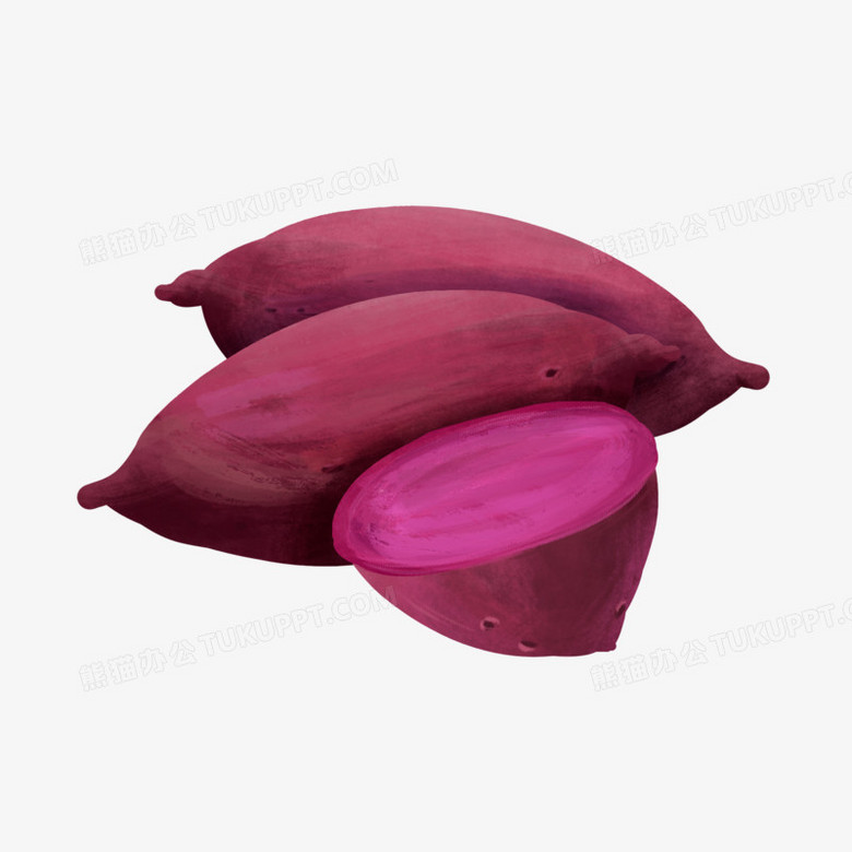 本作品全称为《卡通风彩色五谷杂粮之紫薯创意元素》,使用 adobe