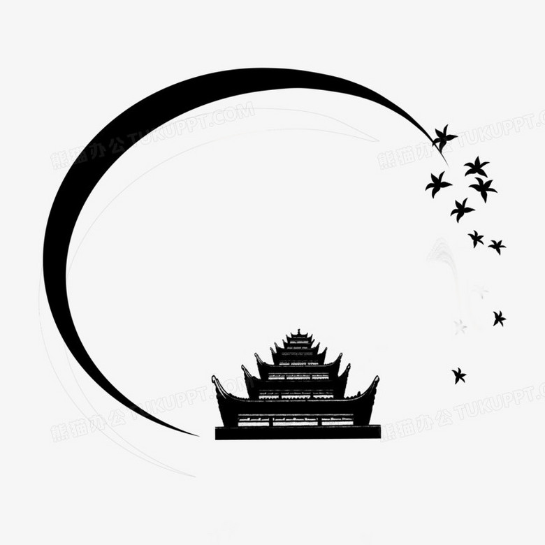 古建筑文艺边框素材